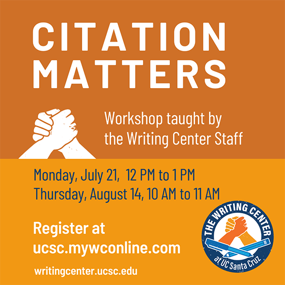 Flyer showing academic integrity workshops for the Summer 2025 quarter.png